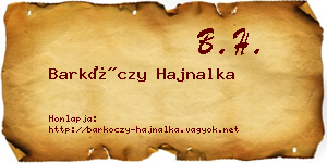 Barkóczy Hajnalka névjegykártya